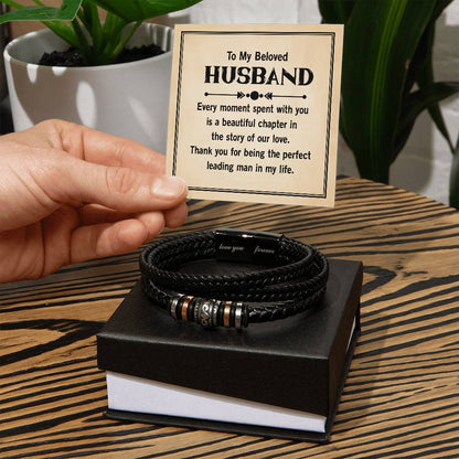 Cherished Moments-Men's Vegan Leather Bracelet - Shopping Therapy, LLC Jewelry