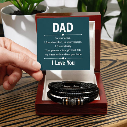 In Your Arms Vegan Leather Bracelet – Thoughtful Gift for Dad - Shopping Therapy, LLC Jewelry