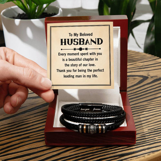 Cherished Moments-Men's Vegan Leather Bracelet - Shopping Therapy, LLC Jewelry