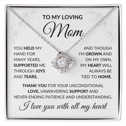 With All My Heart Love Knot Necklace For Mom - Shopping Therapy, LLC Jewelry
