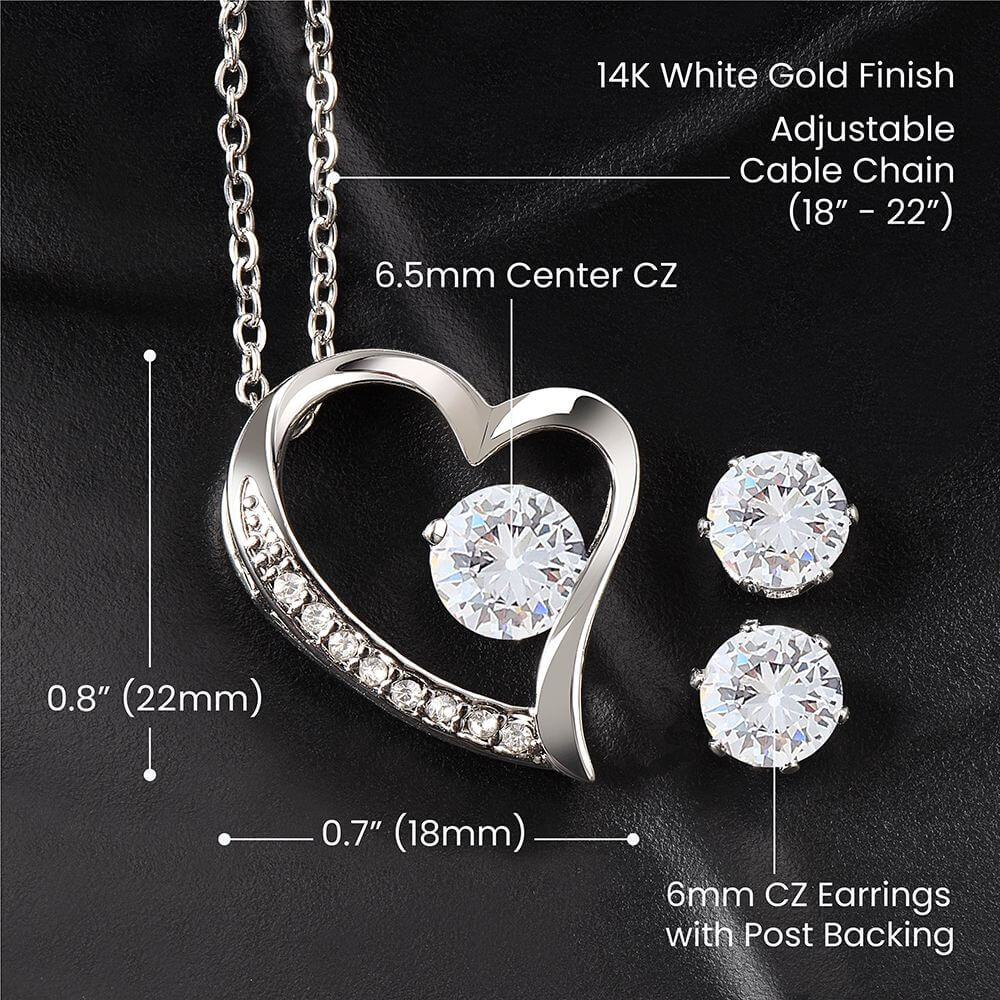 Granddaughter Earrings And Necklace Gift Set