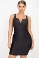 Black Sleeveless Satin Dress