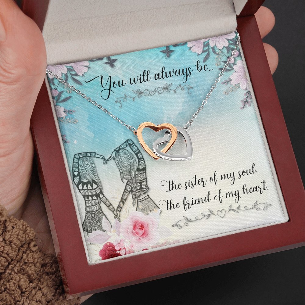 Interlocking Hearts Necklace-You Will Always Be - Shopping Therapy, LLC necklace