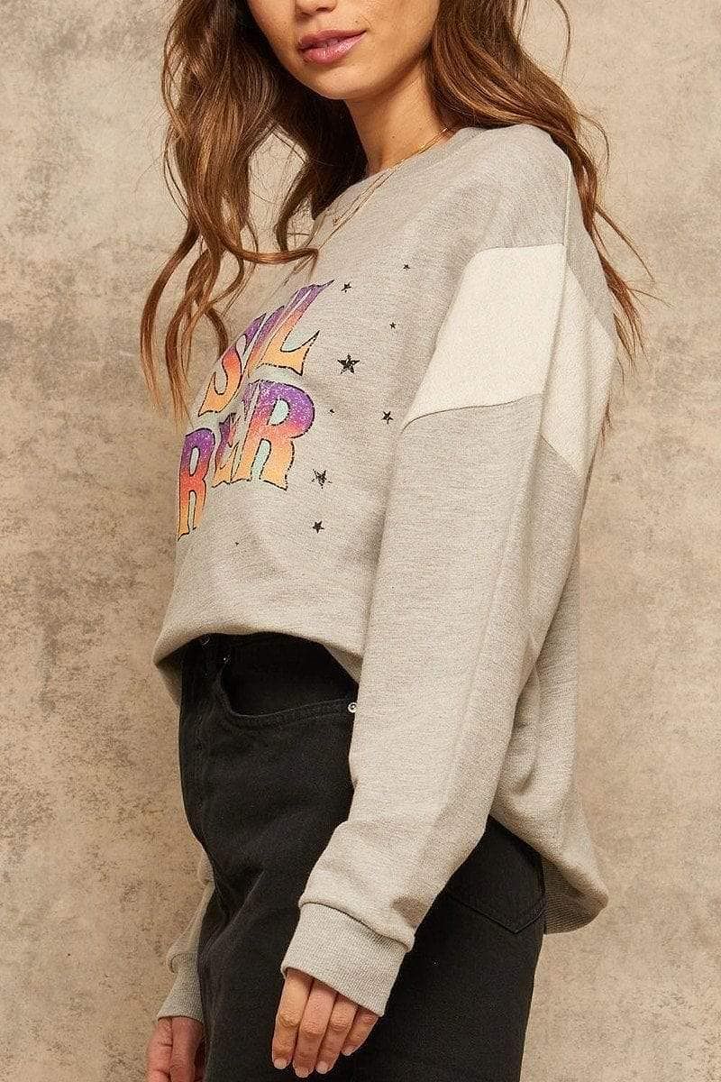 Long Sleeve Soul Rider Graphic Printed Sweatshirt - Shopping Therapy, LLC Sweatshirt
