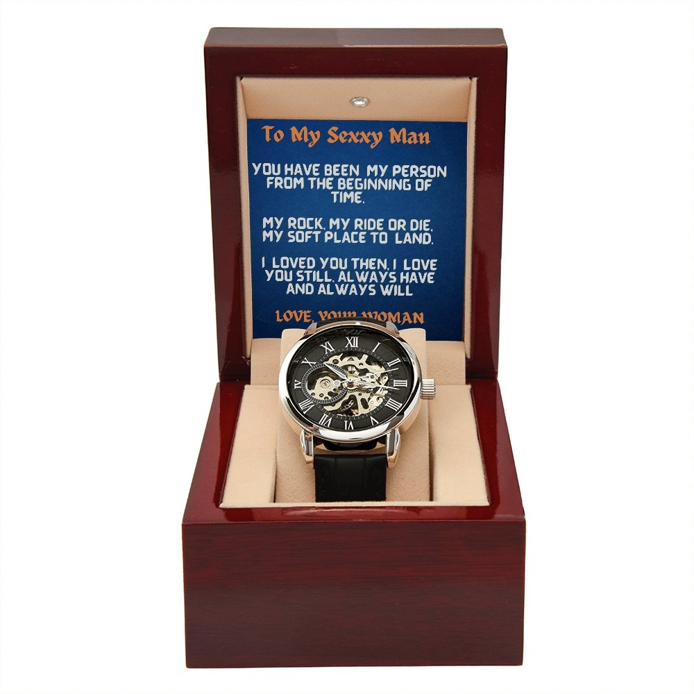 Love You Still-Men's Unique Openwork Watch