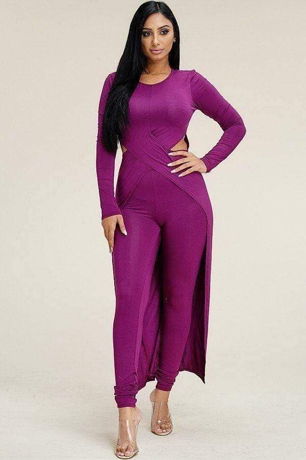 Magenta Long Sleeve Top And Leggings