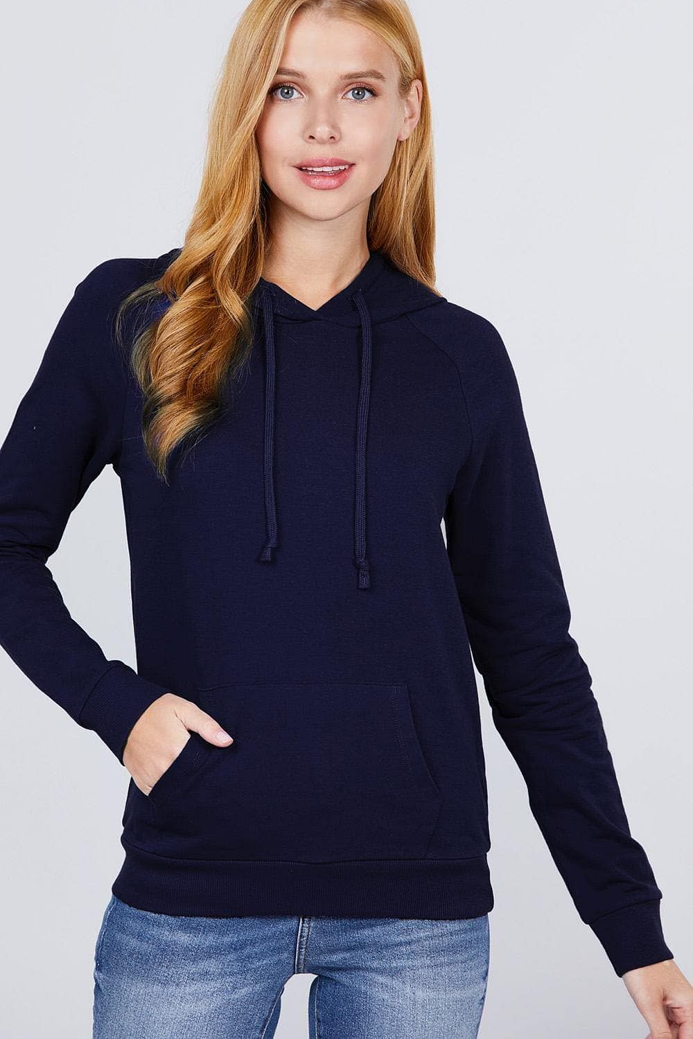 Navy French Terry Long Sleeve Sweatshirt