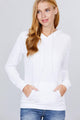 Pure White French Terry Long Sleeve Sweatshirt