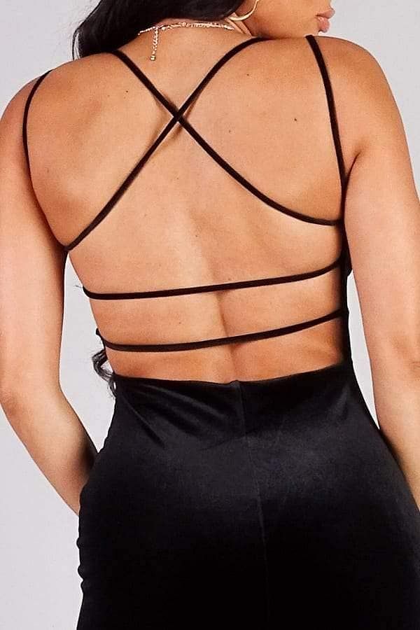 Sexy Black Spaghetti Strap Dress