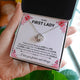 Love Knot Necklace | Gold CZ Crystal Pendant, Adjustable Chain