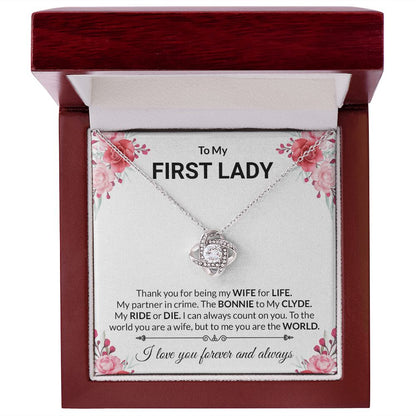 Love Knot Necklace | 14k & 18k Gold, CZ Crystals, Adjustable Chain - Shopping Therapy, LLC Jewelry