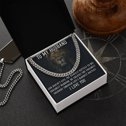 To My Husband-Cuban Link Chain For Men - Shopping Therapy, LLC necklace
