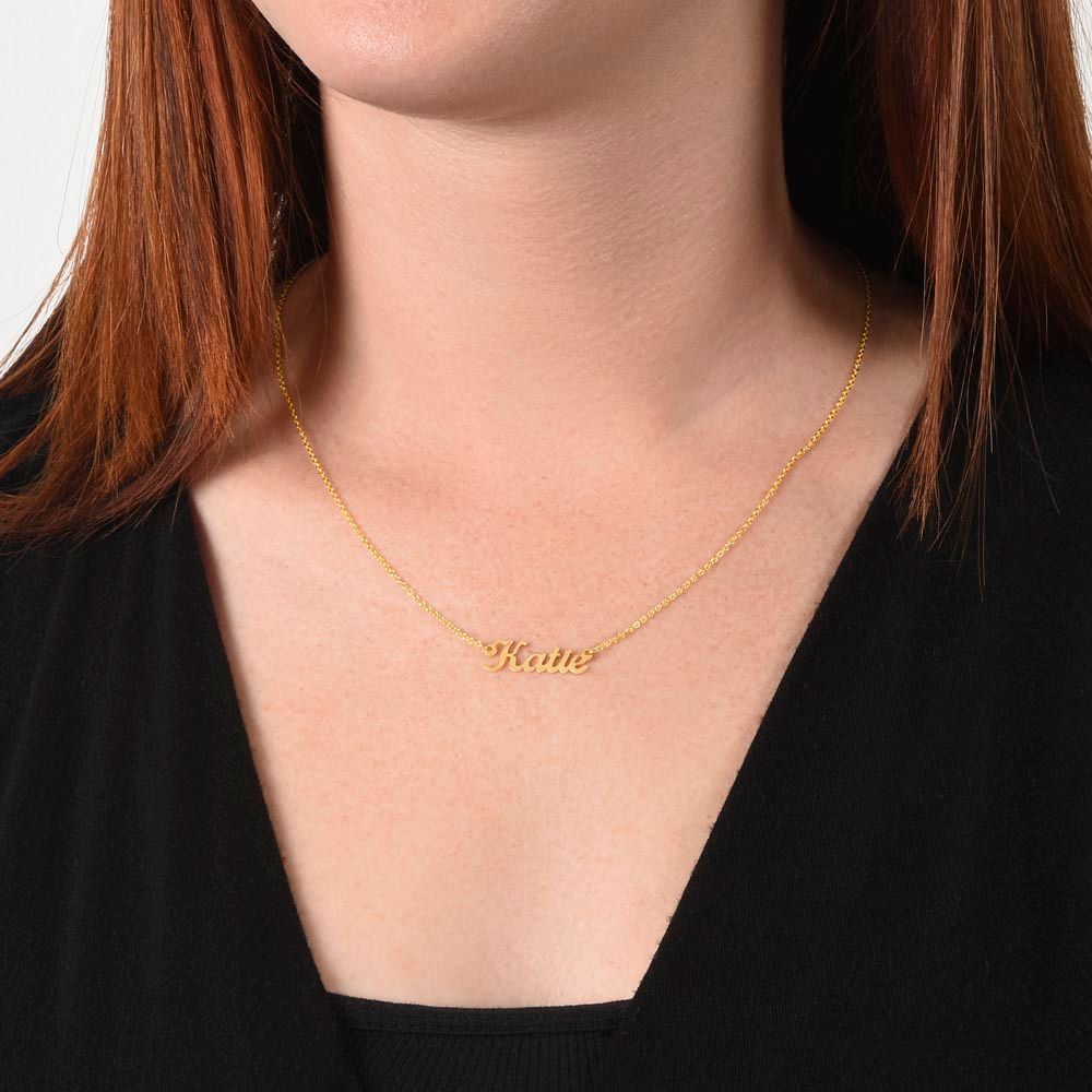 Custom Name Necklace With Message Card