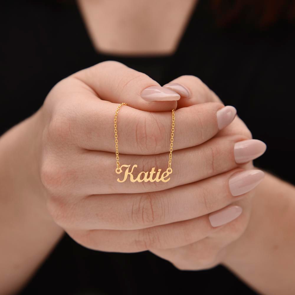 Custom Name Necklace With Message Card