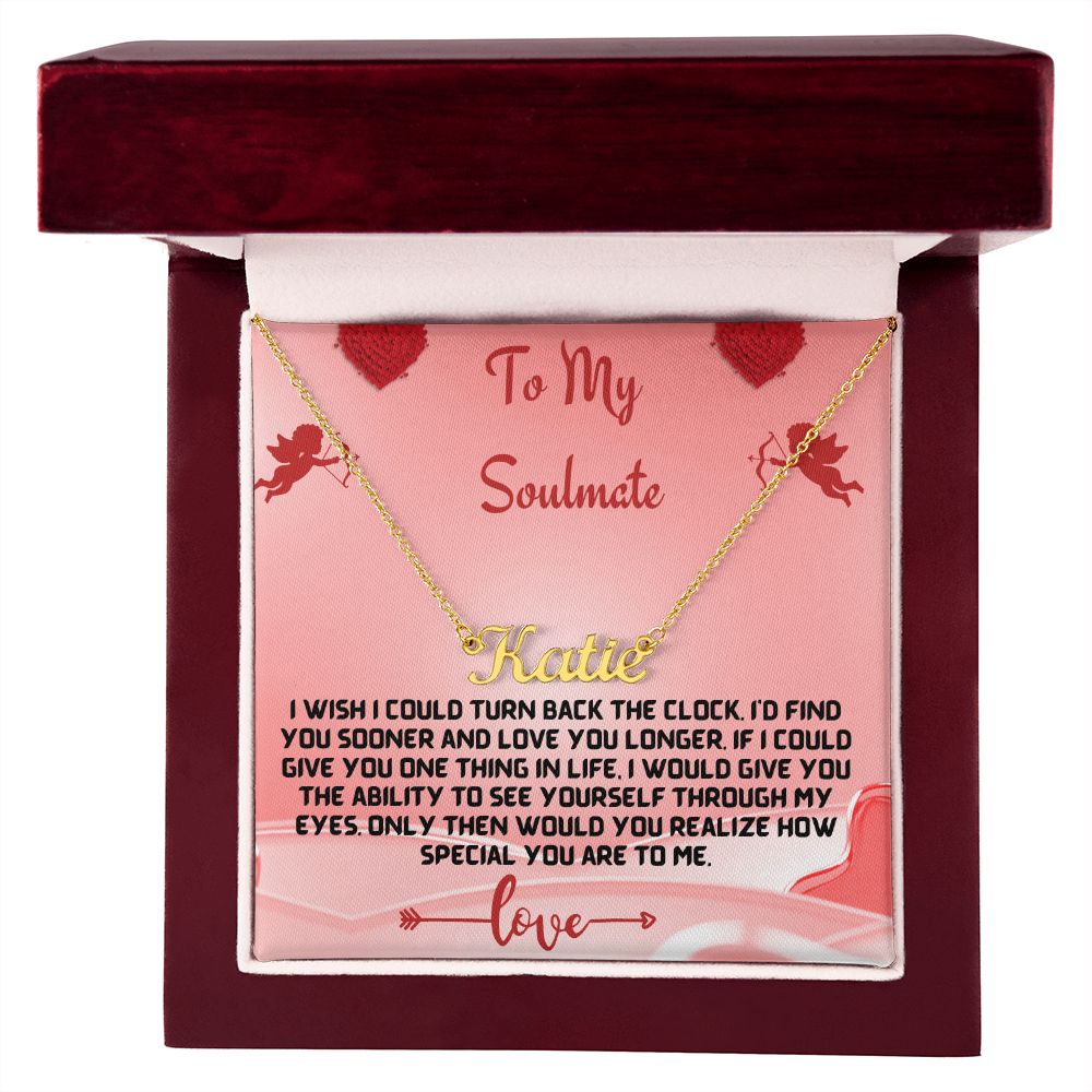 Custom Name Necklace With Message Card
