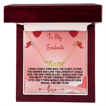 Custom Name Necklace With Message Card - Shopping Therapy, LLC Jewelry