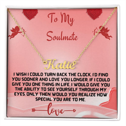 Custom Name Necklace With Message Card - Shopping Therapy, LLC Jewelry