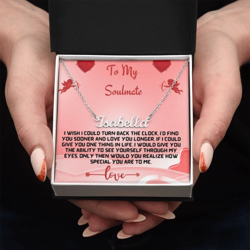 Custom Name Necklace With Message Card