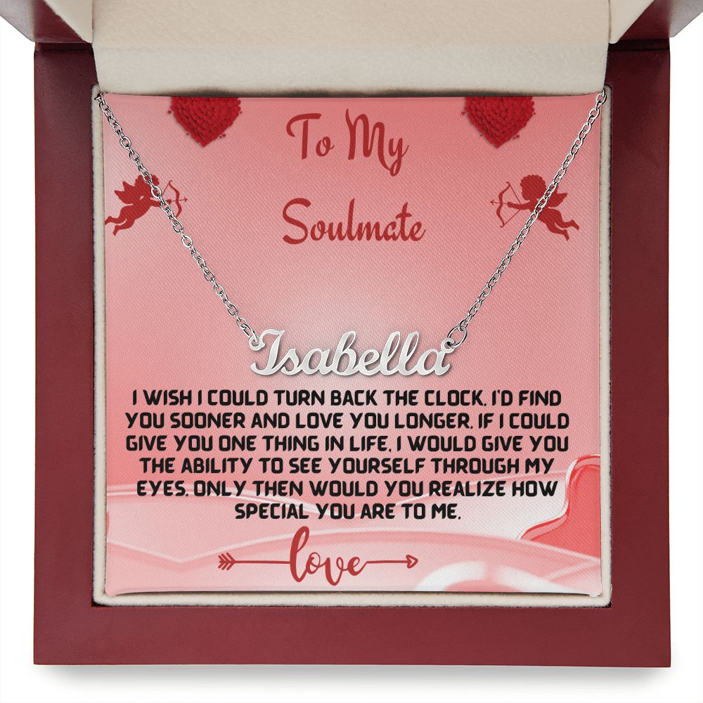 Custom Name Necklace With Message Card
