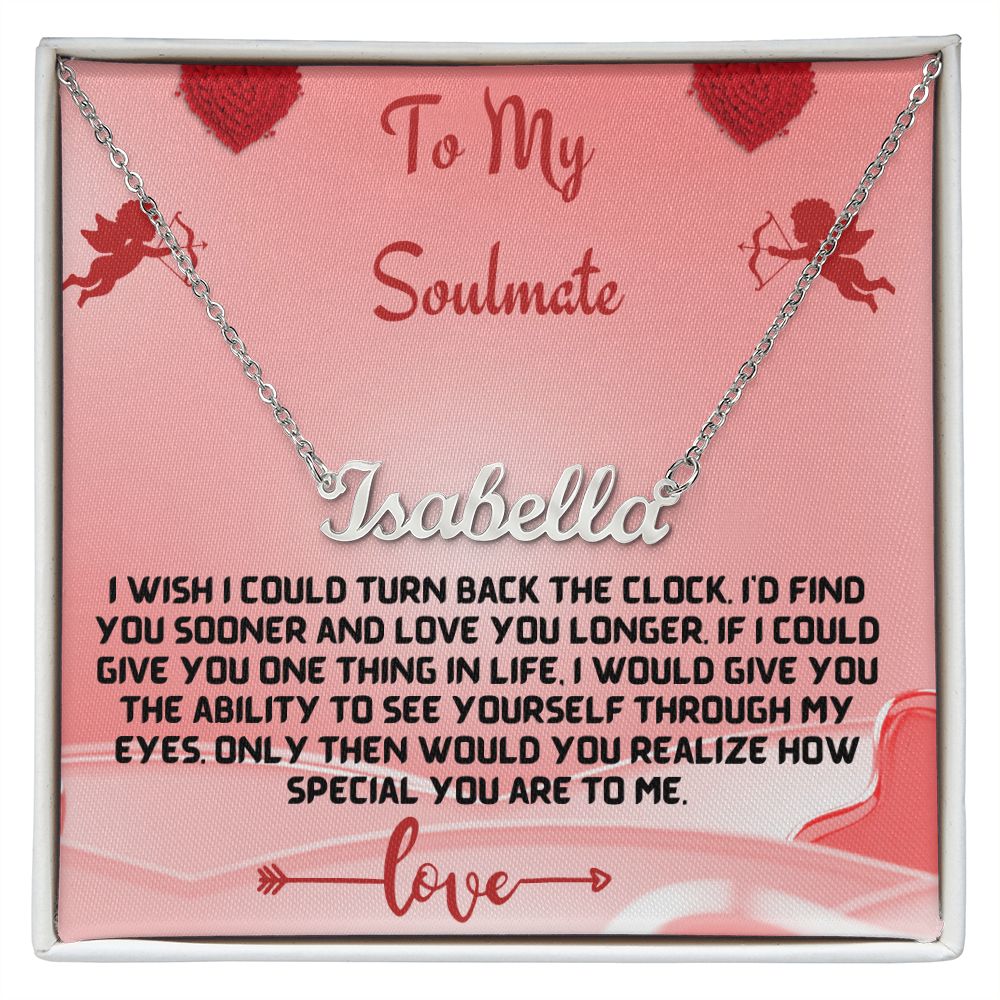 Custom Name Necklace With Message Card