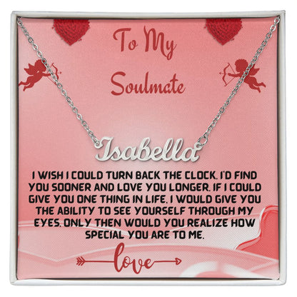 Custom Name Necklace With Message Card - Shopping Therapy, LLC Jewelry