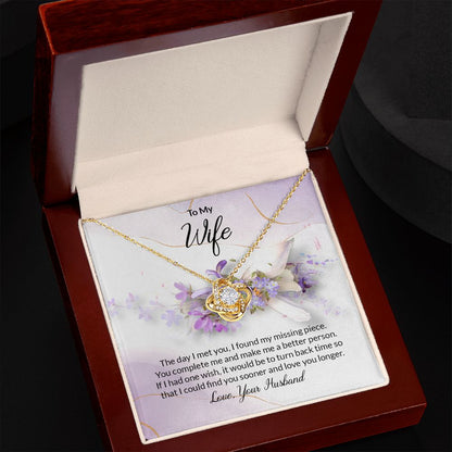 Love you Longer Love knot Necklace For Wife - Shopping Therapy, LLC Jewelry