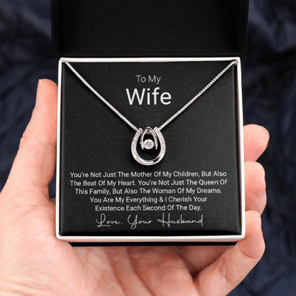 Lucky In Love Necklace For Wife - Shopping Therapy, LLC Jewelry